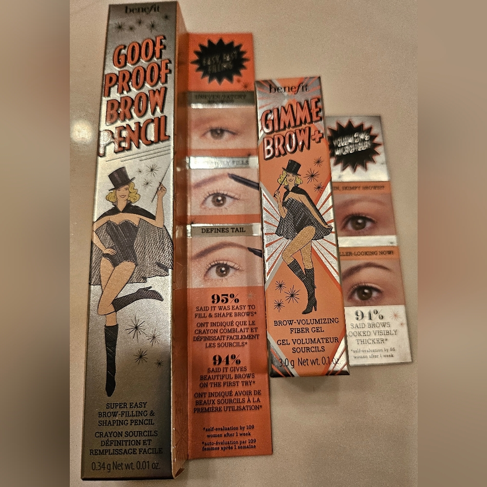 ☆~ Benefit Cosmetics Gimme Brow + 4.5 AND Goof Proof Brow Pencil 4.5 NIB ~☆
